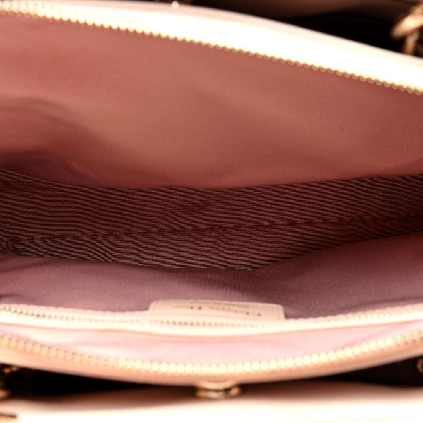 Lambskin Cannage Small Dior Soft Zipped Shopping Tote Light Pink