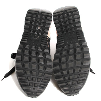 Valentino Garavani Macrame Lace Suede Womens Rockrunner Sneakers 36 Black 5 of 8