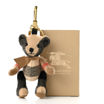 Burberry Cashmere House Check Thomas Bear Bag Charm Camel Gold 5 of 5