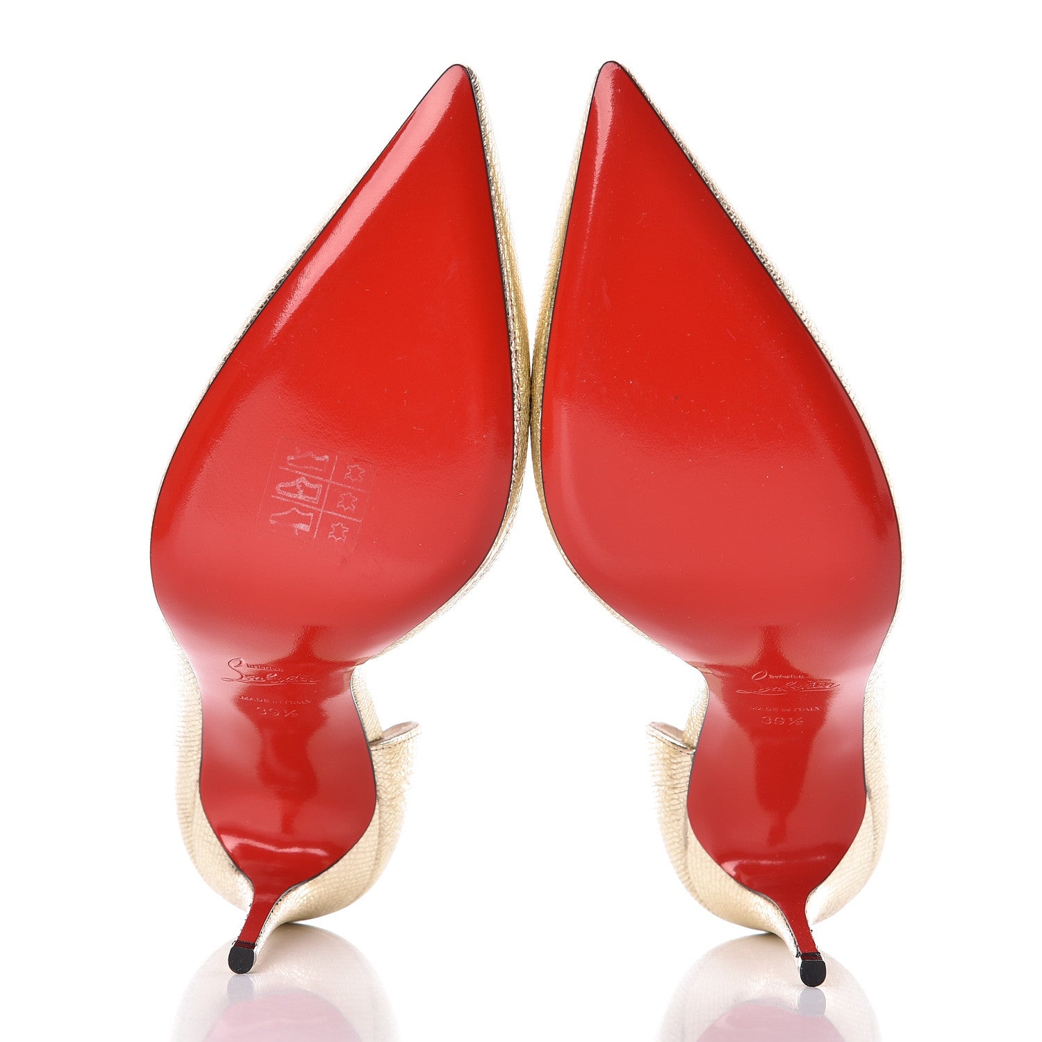 Christian Louboutin Calf Lame Tweed Iriza 100 Pumps 39.5 Platine 6 of 9