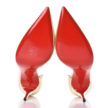 Christian Louboutin Calf Lame Tweed Iriza 100 Pumps 39.5 Platine 6 of 9