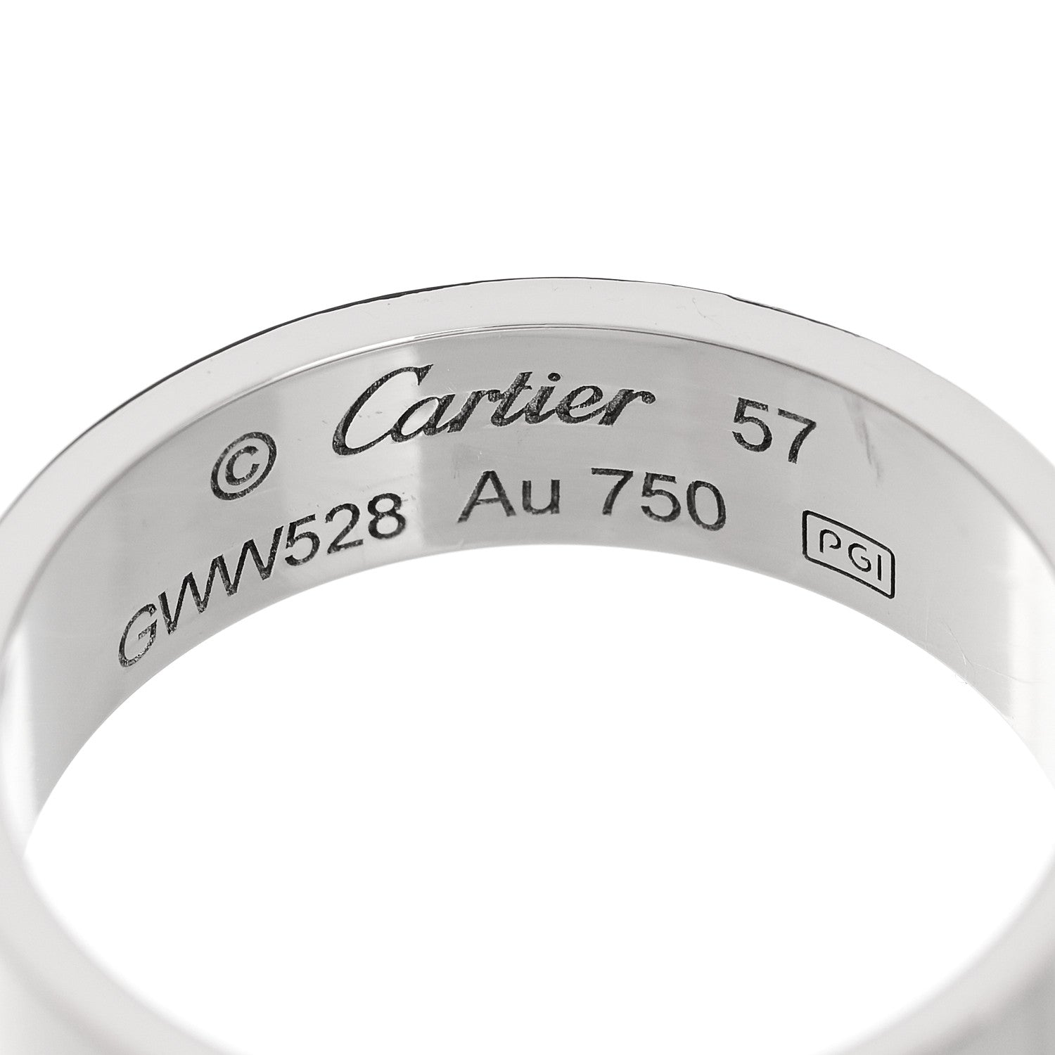 Cartier 18K White Gold 5.5mm LOVE Ring 57 8 4 of 5