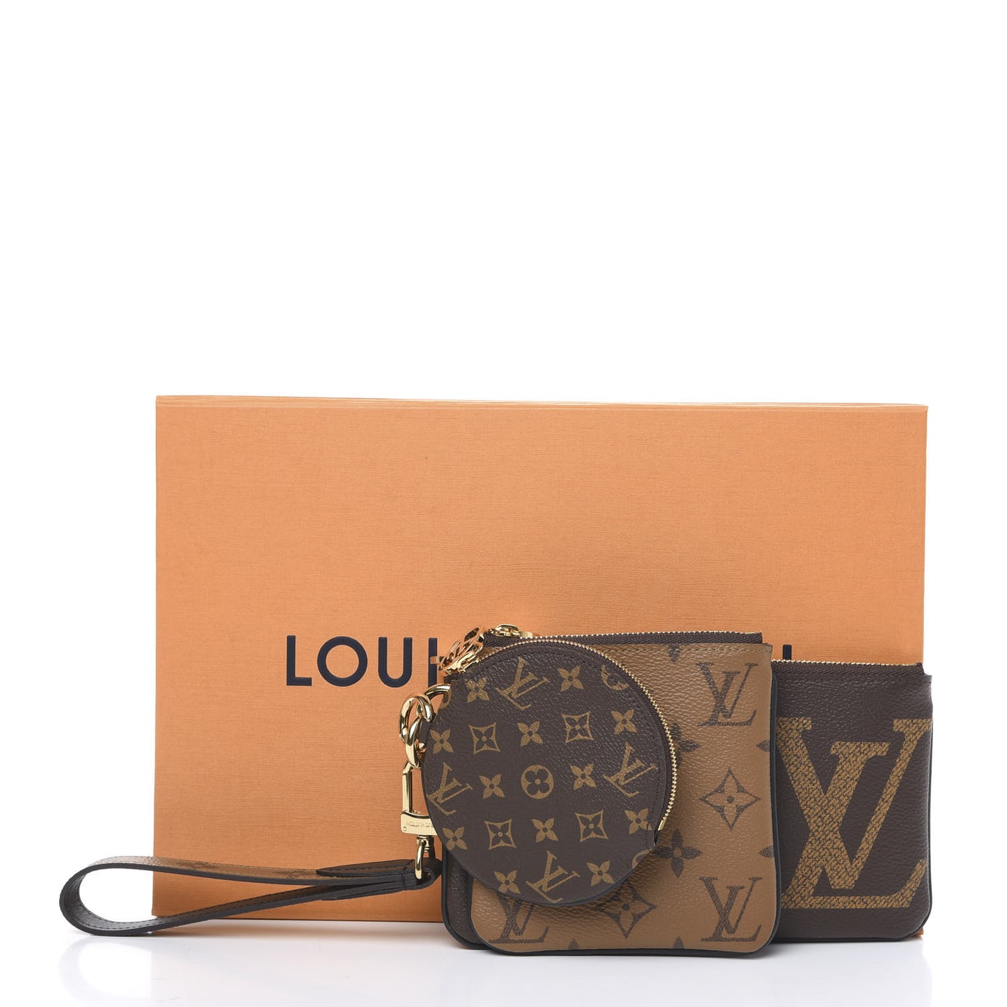 Reverse Monogram Giant Trio Pouch