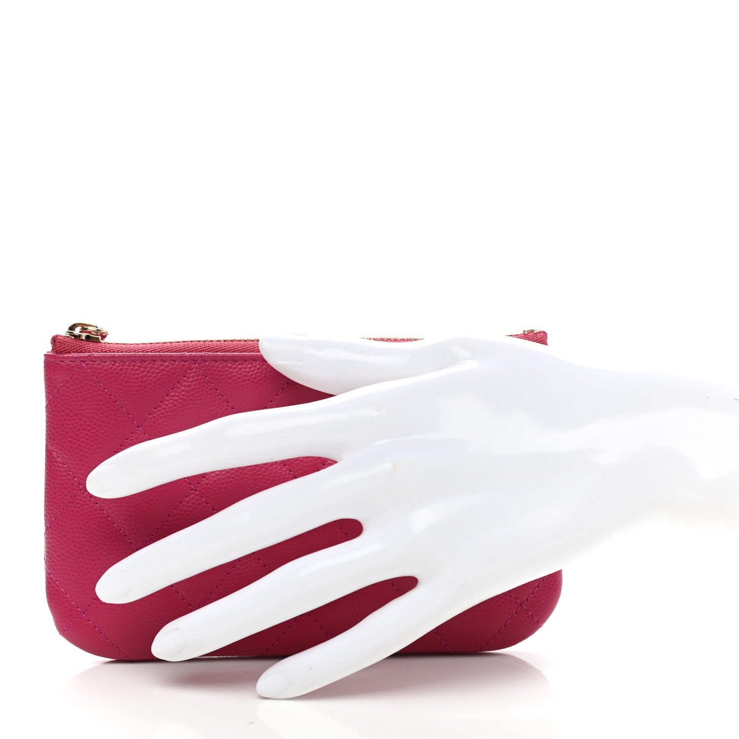 Chanel Caviar Quilted Small Cosmetic Case Fuchsia 2 of 8