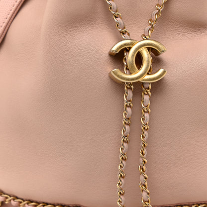 Chanel Lambskin Caviar Lovely Chains Drawstring Bag Pink 8 of 16