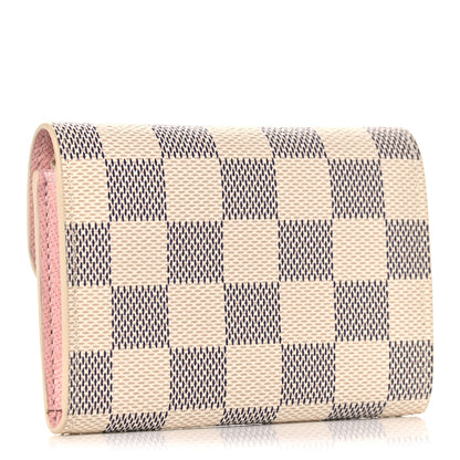 Louis Vuitton Damier Azur Rosalie Coin Purse Rose Ballerine 3 of 7