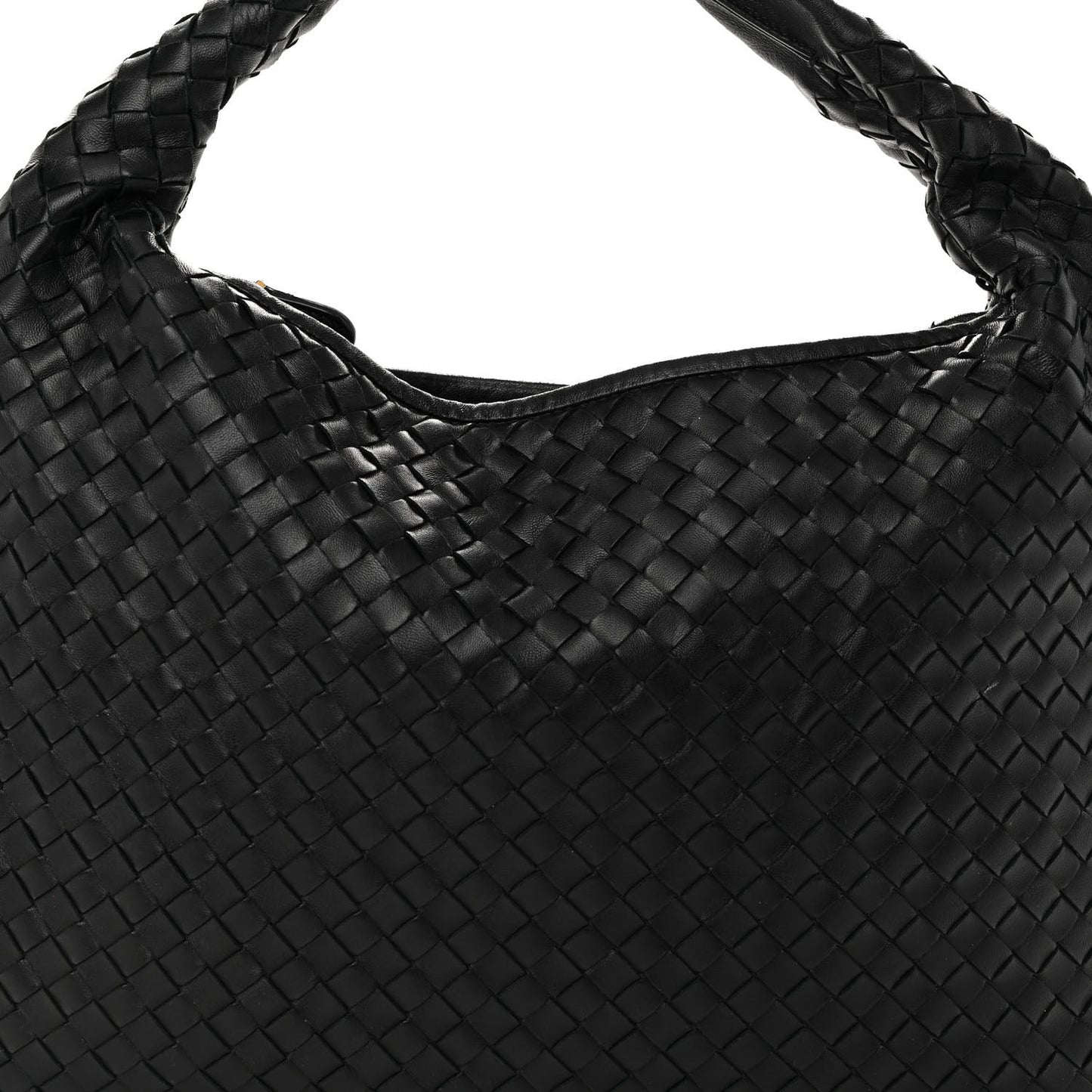 Nappa Intrecciato Medium Veneta Hobo Black