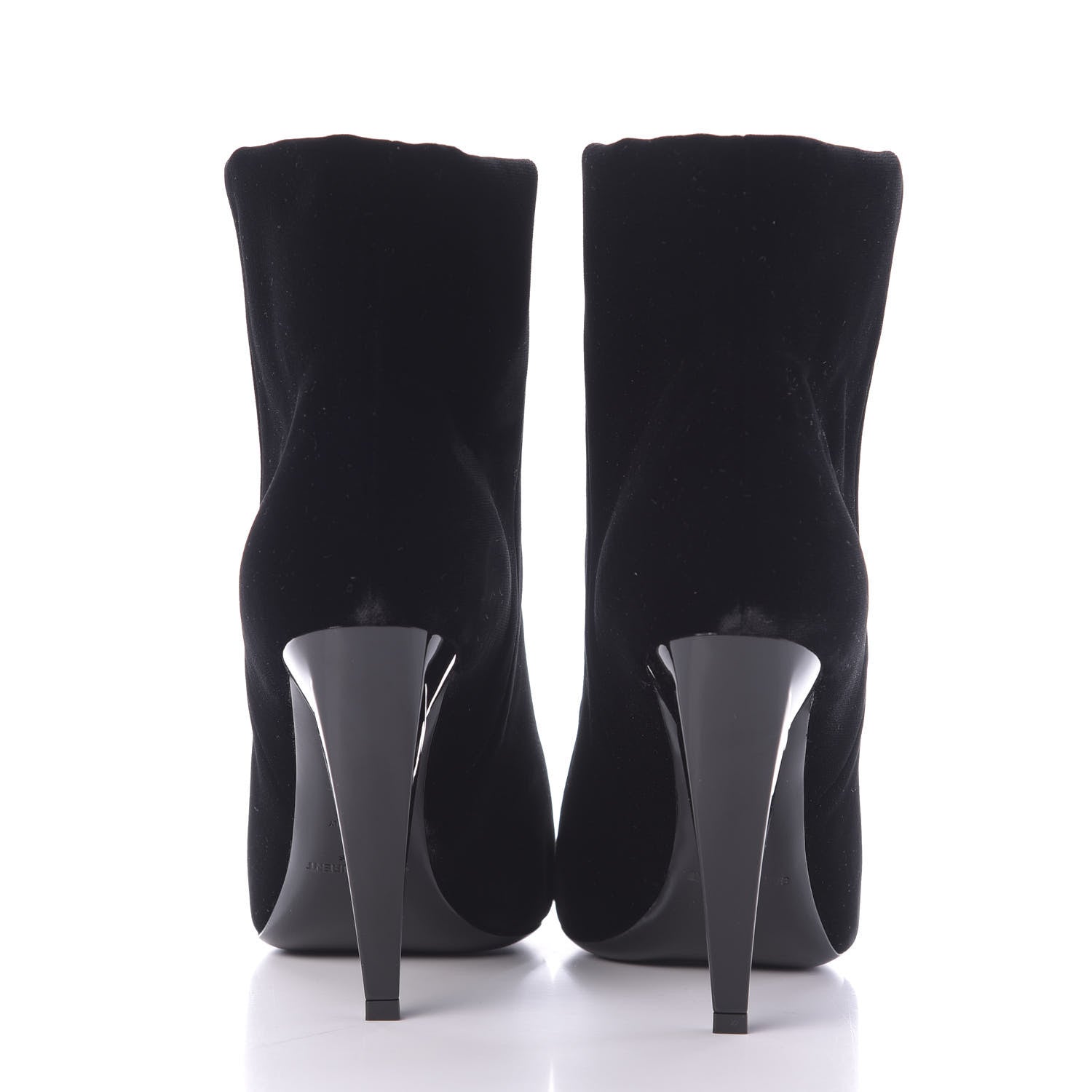 Saint Laurent Velvet Freja 105 Ankle Booties 36.5 Black 5 of 11