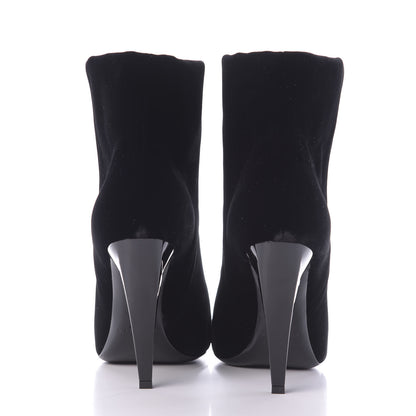 Saint Laurent Velvet Freja 105 Ankle Booties 36.5 Black 5 of 11