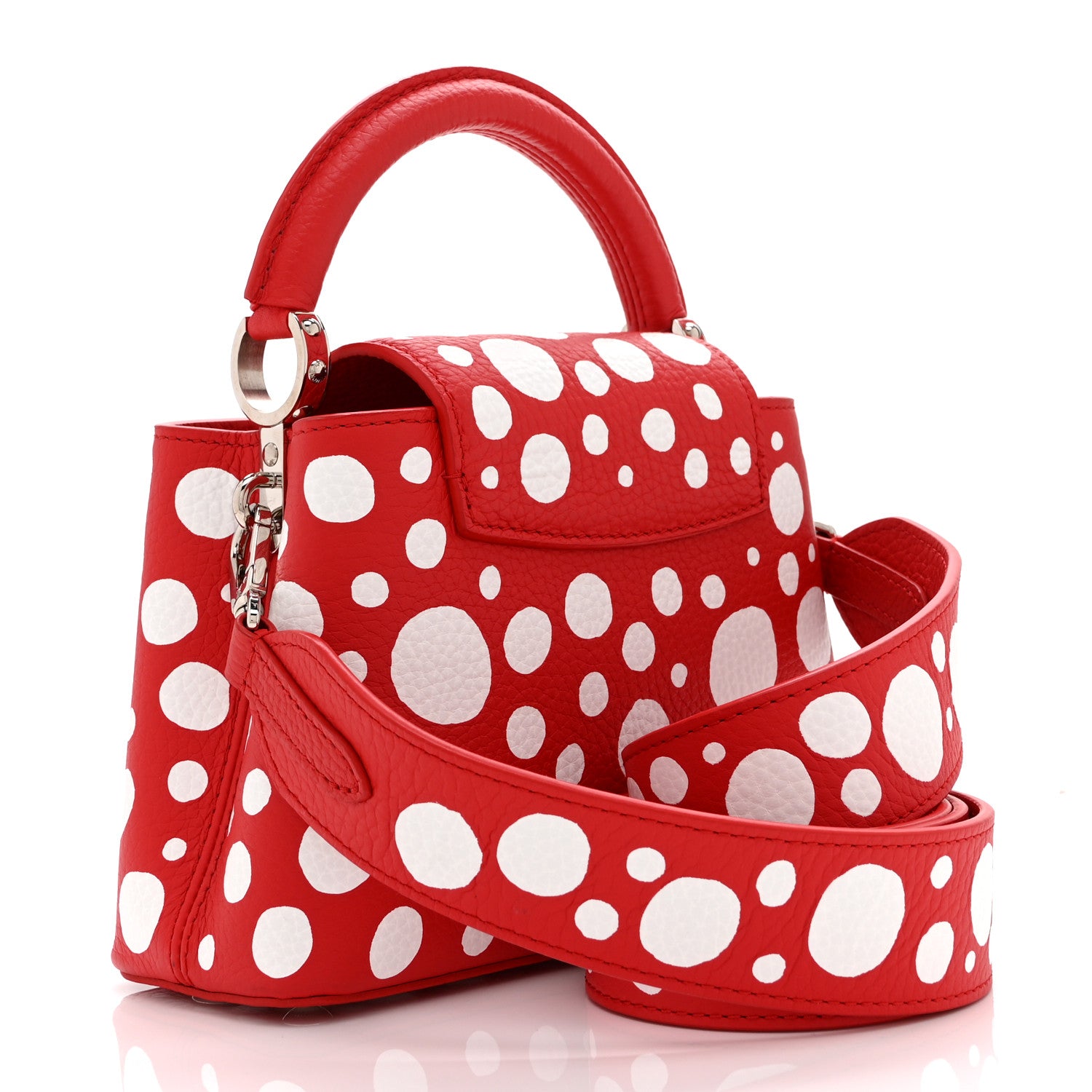 Louis Vuitton LV X YK Taurillon Capucines Mini Red White 3 of 9