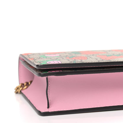 Gucci GG Supreme Monogram Strawberry Chain Wallet 8 of 9