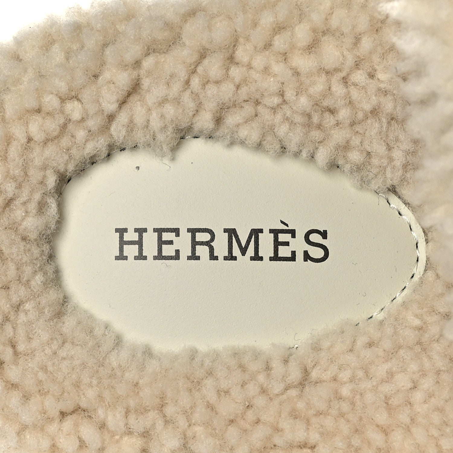 Hermes Woolskin Womens Chypre Sandals 38 Ecru 6 of 8