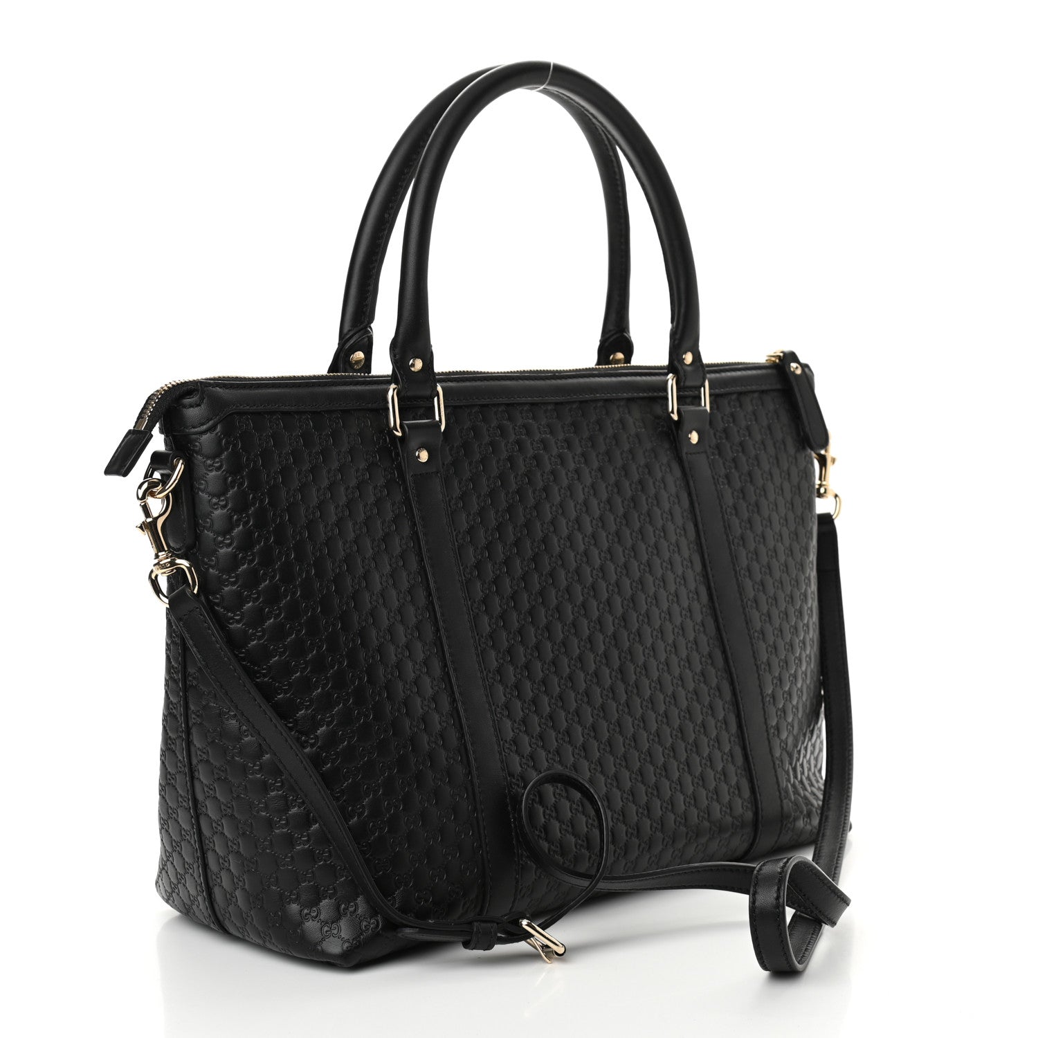 Gucci Soft Microguccissima Medium Zippered Satchel Black 3 of 10