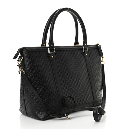 Gucci Soft Microguccissima Medium Zippered Satchel Black 3 of 10