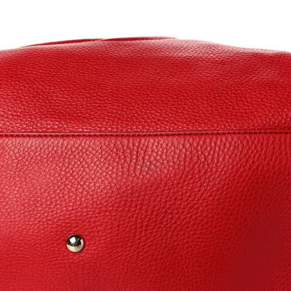Gucci Pebbled Calfskin Large Soho Shoulder Bag Red 11 of 13