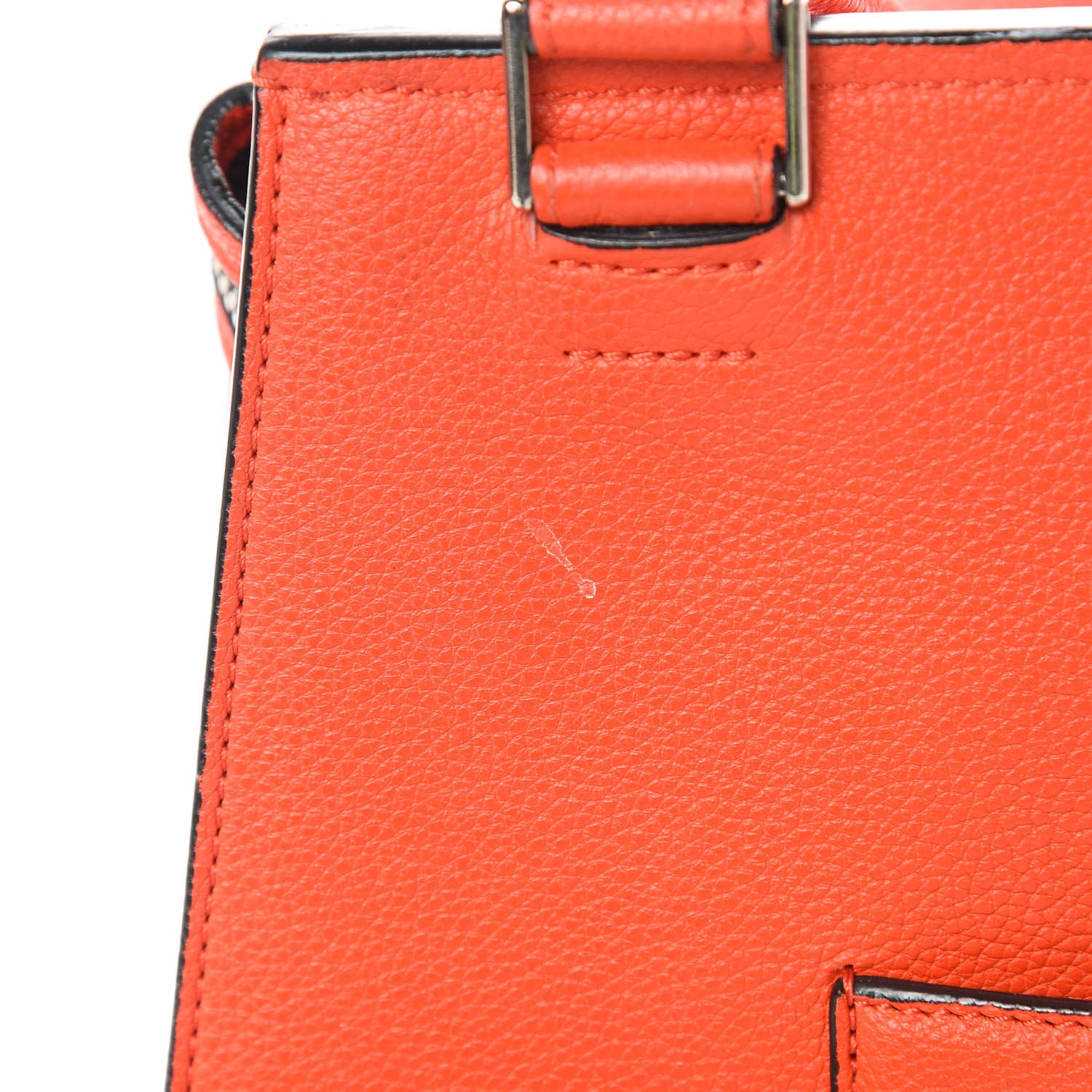 Celine Grained Calfskin Medium Edge Shoulder Bag Vermillion 16 of 21