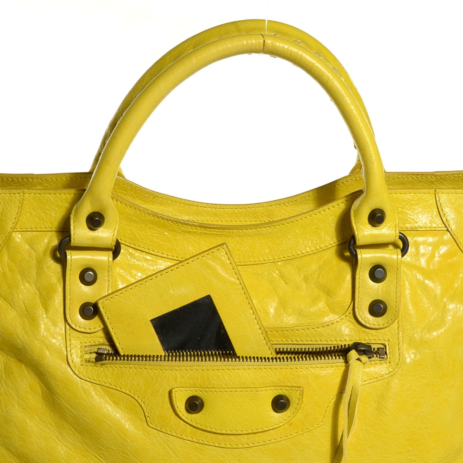Balenciaga Agneau Classic Hardware City Bouton D Or 9 of 13