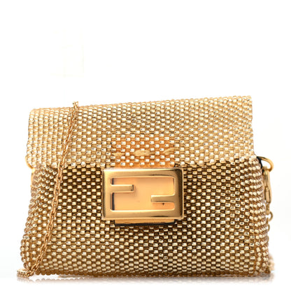 Fendi Glass Vitello King Beaded Mini Pico Baguette Charm Semolino 1 of 5