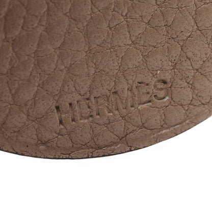 Hermes Togo Hippo Key Chain Bag Charm Gris Tourterelle 4 of 5