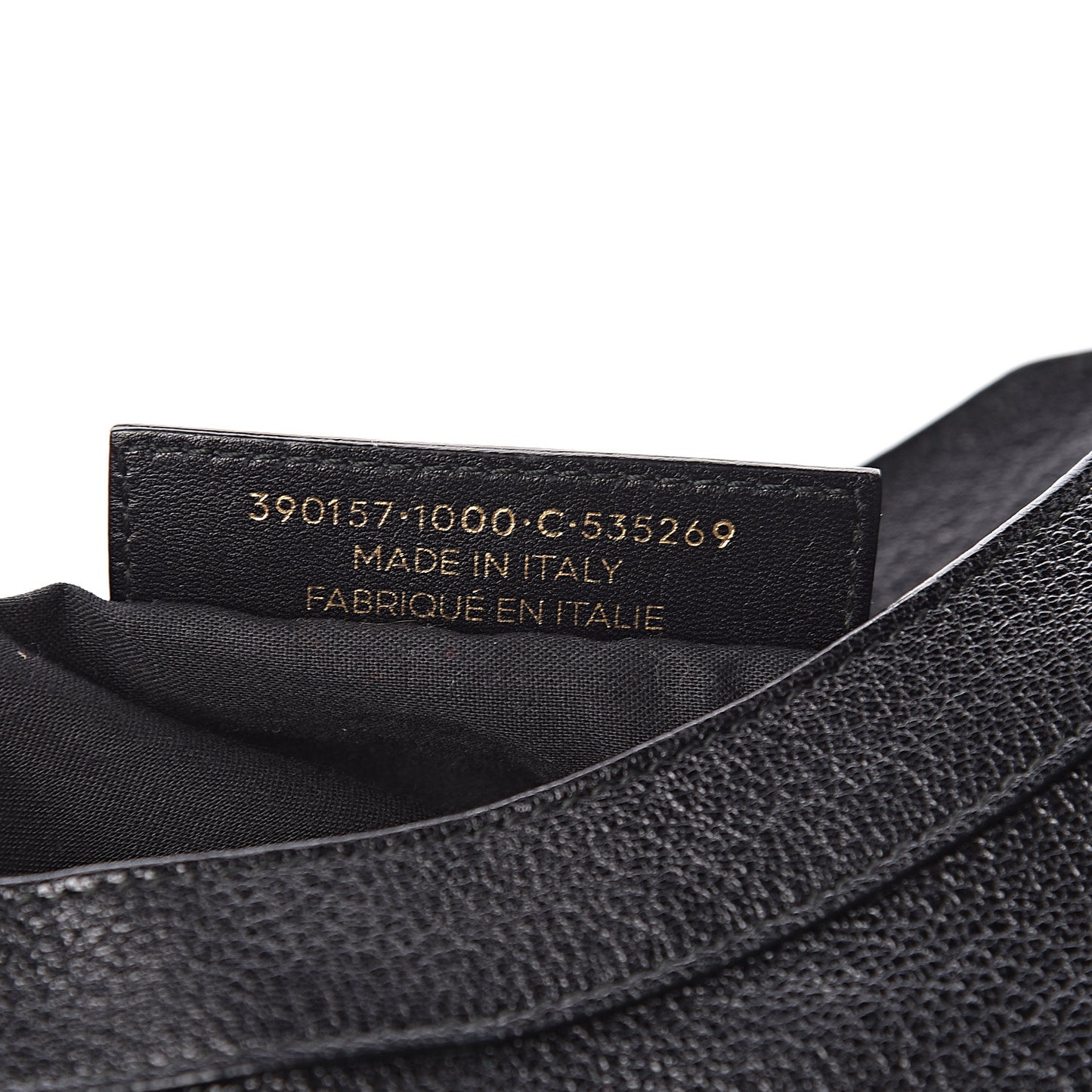 Chevre Gold Metallic Edge Hardware Velo Black