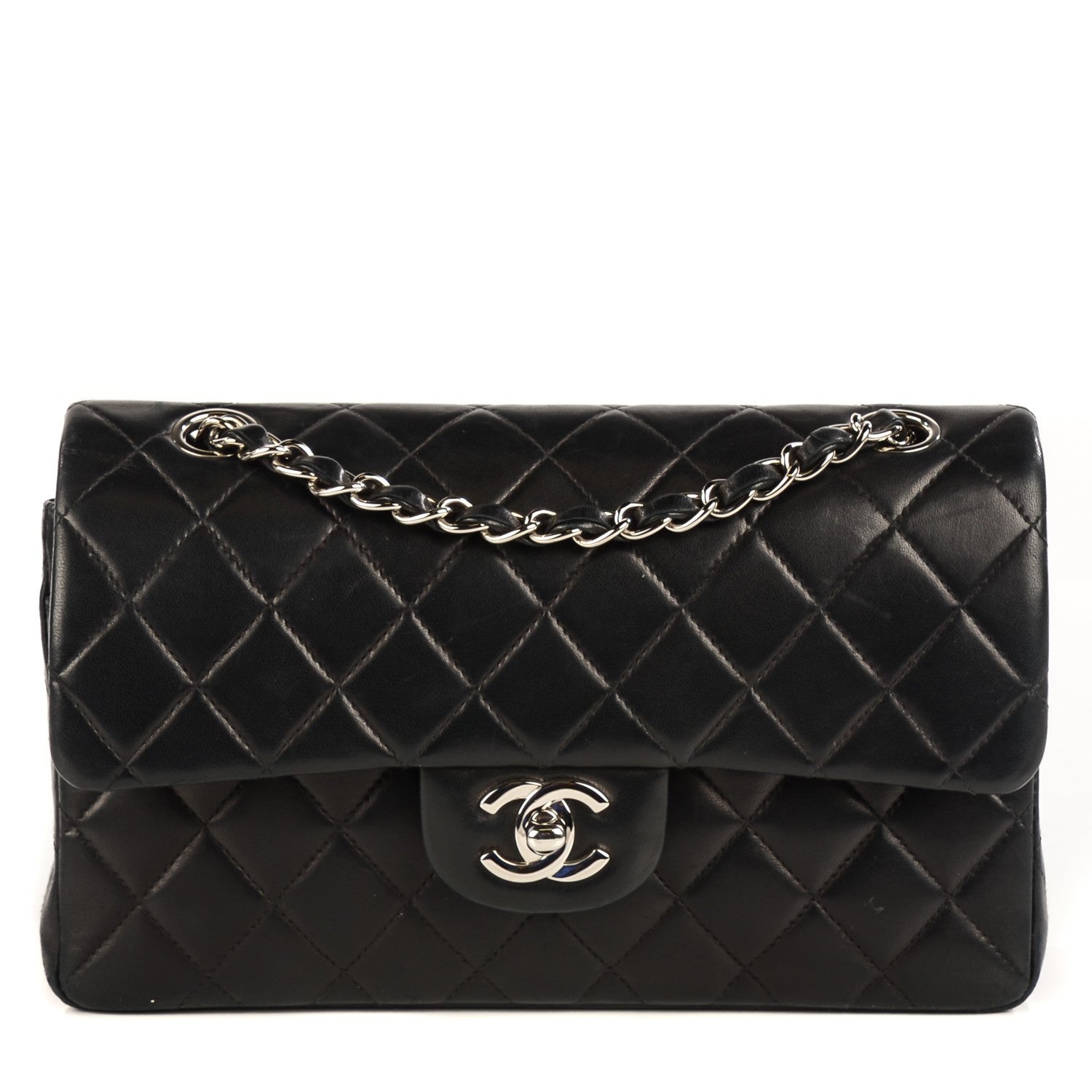 Chanel Lambskin Quilted Small Double Flap Black 1 of 10