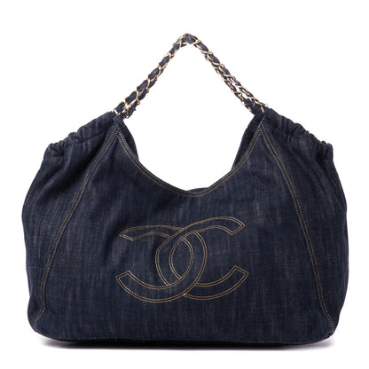 Chanel Denim XL Coco Cabas Tote Blue 1 of 9