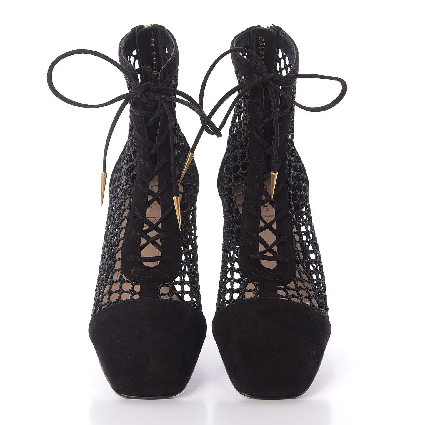 Suede Resille Naughtily-D 30mm Ankle Boots 39 Black