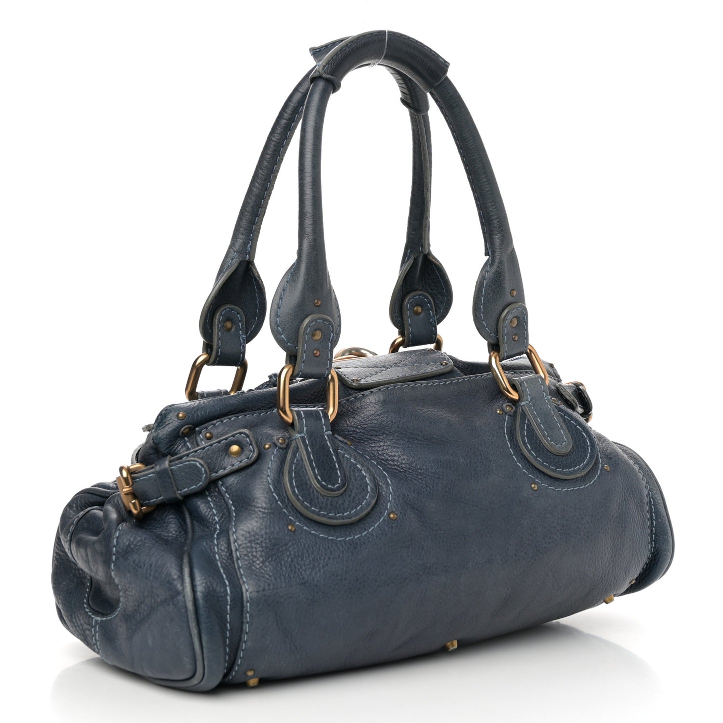 Calfskin Paddington Satchel Blue