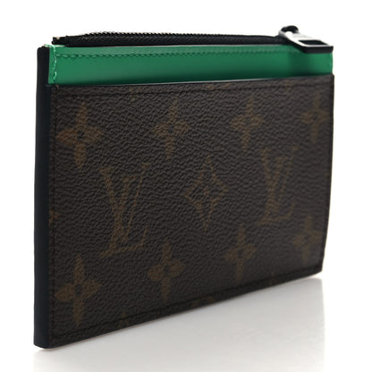 Louis Vuitton Monogram Calfskin Coin Card Holder Green 3 of 7