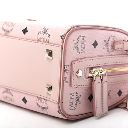 MCM Visetos Essential Boston Bag Pink 6 of 10