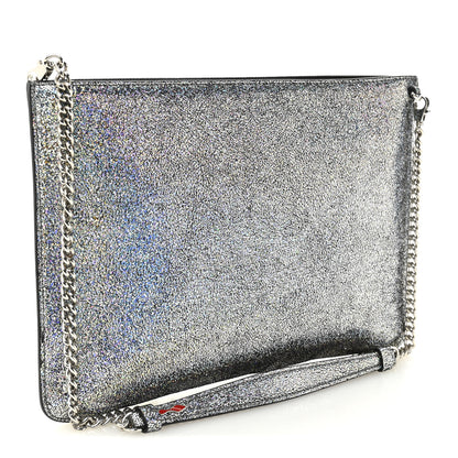 Christian Louboutin Nappa Mica Studded Loubiclutch Silver 3 of 10