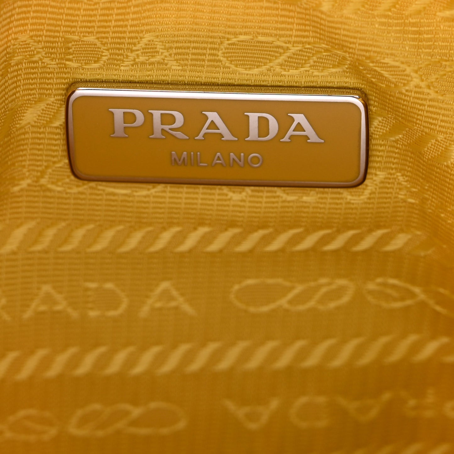Tessuto Nylon Gaufre Shoulder Bag Giallo