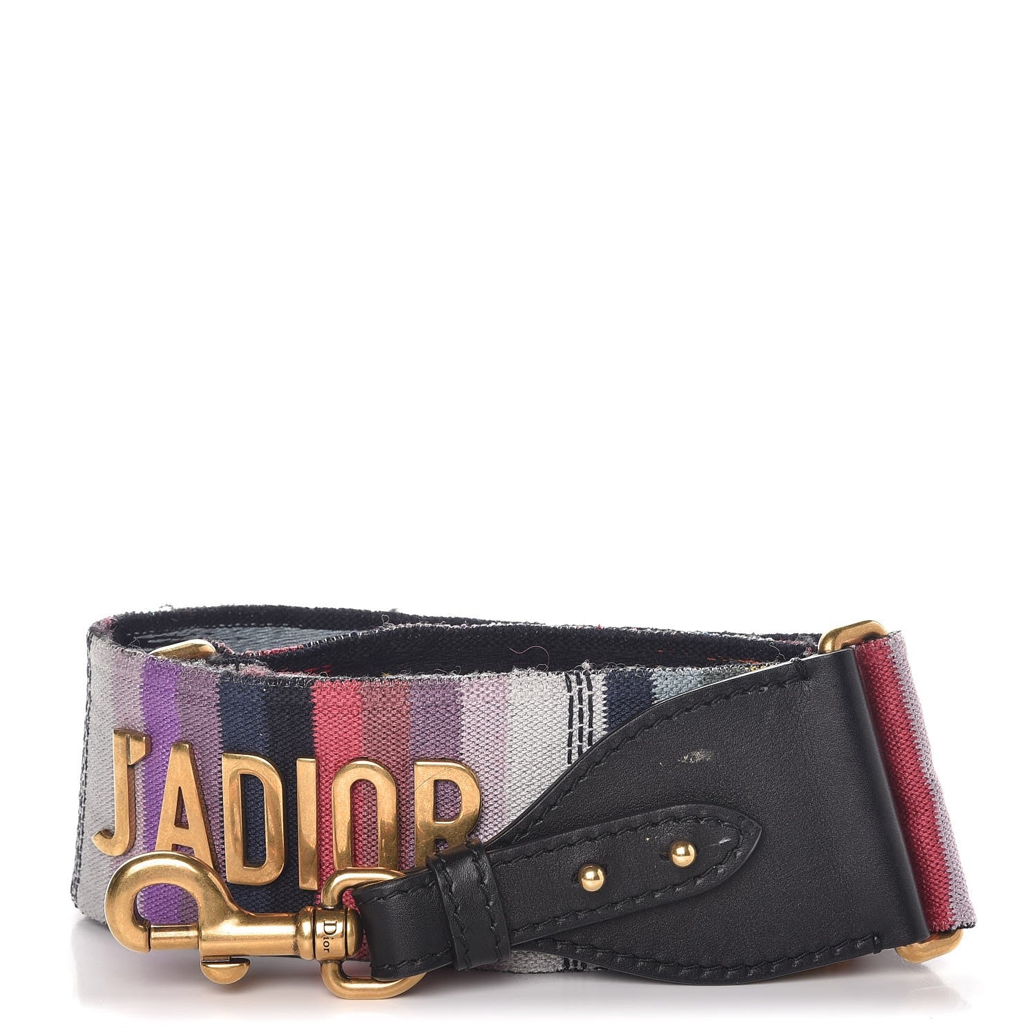 Christian Dior Canvas Embroidered Studded Rainbow J’Adior Shoulder Strap 1 of 8