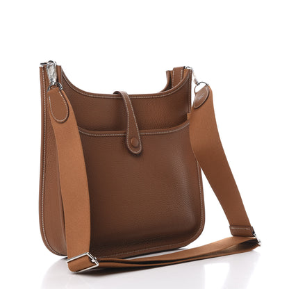 Hermes Taurillon Clemence Evelyne III PM Gold 3 of 11