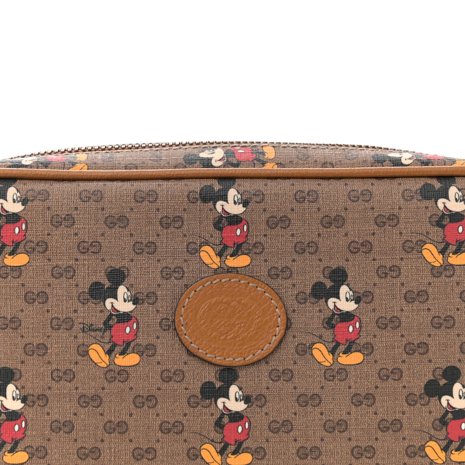 Gucci X DISNEY Mini Vintage GG Supreme Monogram Mickey Mouse Small Belt Bag 120 48 Beige Vintage Sun Oil 8 of 11