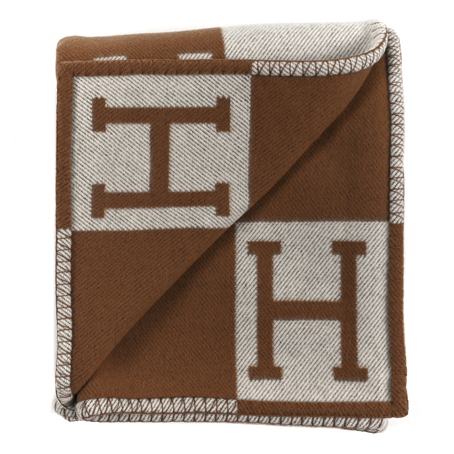 Wool Cashmere Avalon Blanket Ecru Camel