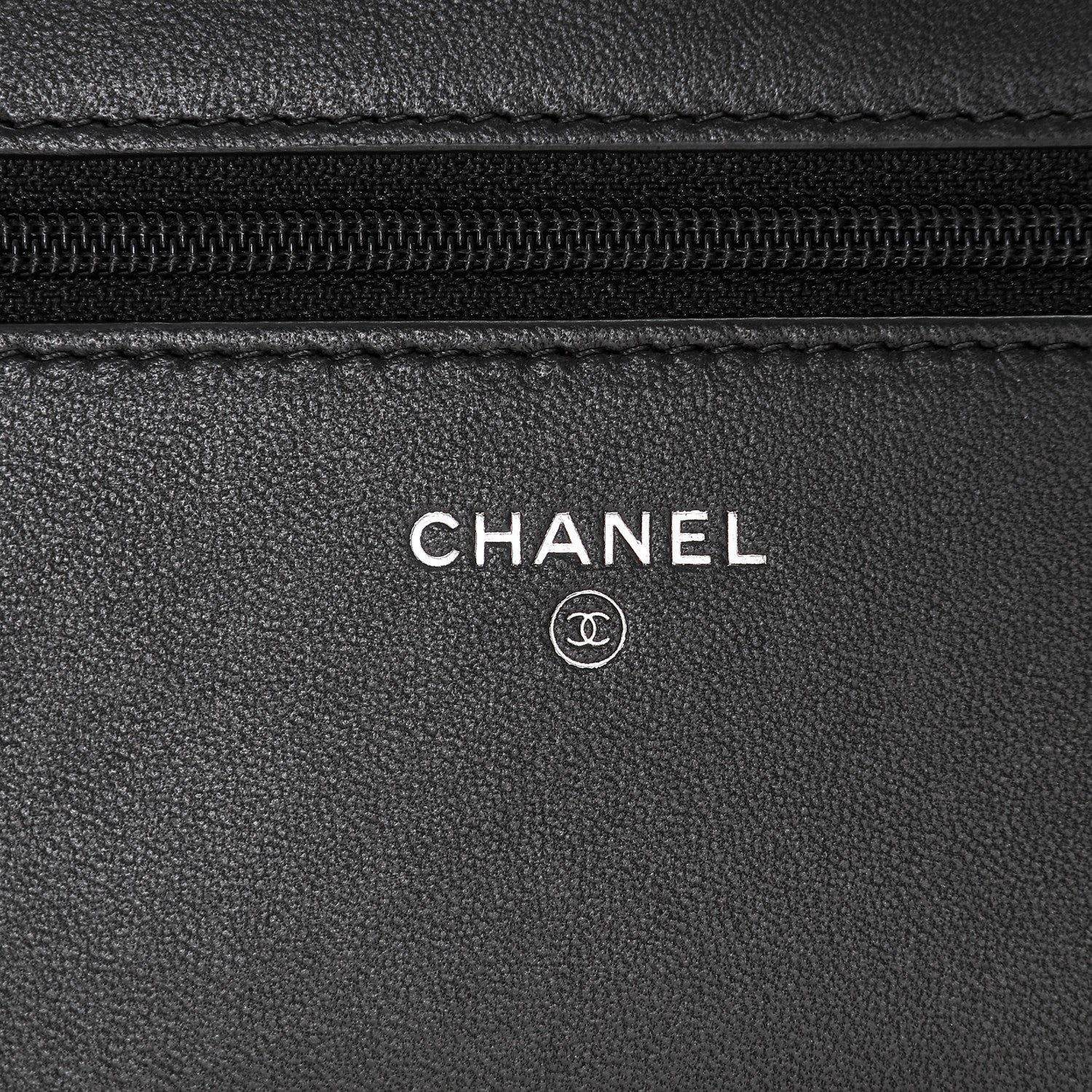 Chanel Lambskin Quilted Data Center Wallet On Chain WOC Black 6 of 8