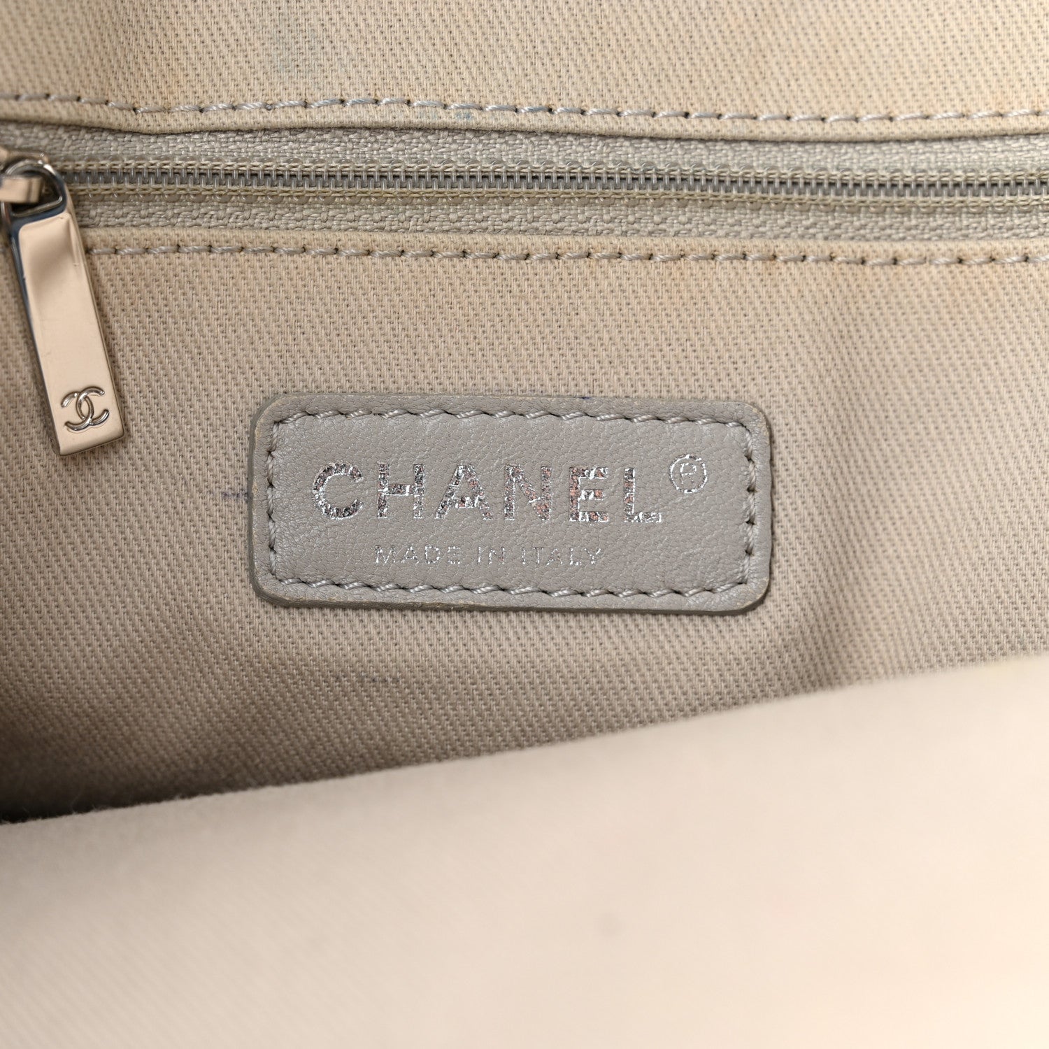 Chanel Glazed Calfskin Large Deauville Tote Blue 6 of 11