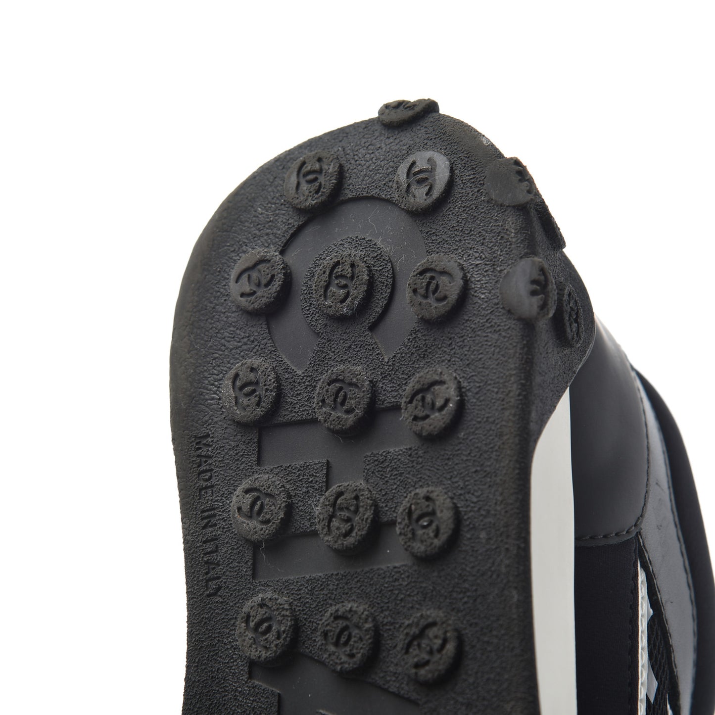 Calfskin Mesh Lycra Sneakers 39 Black
