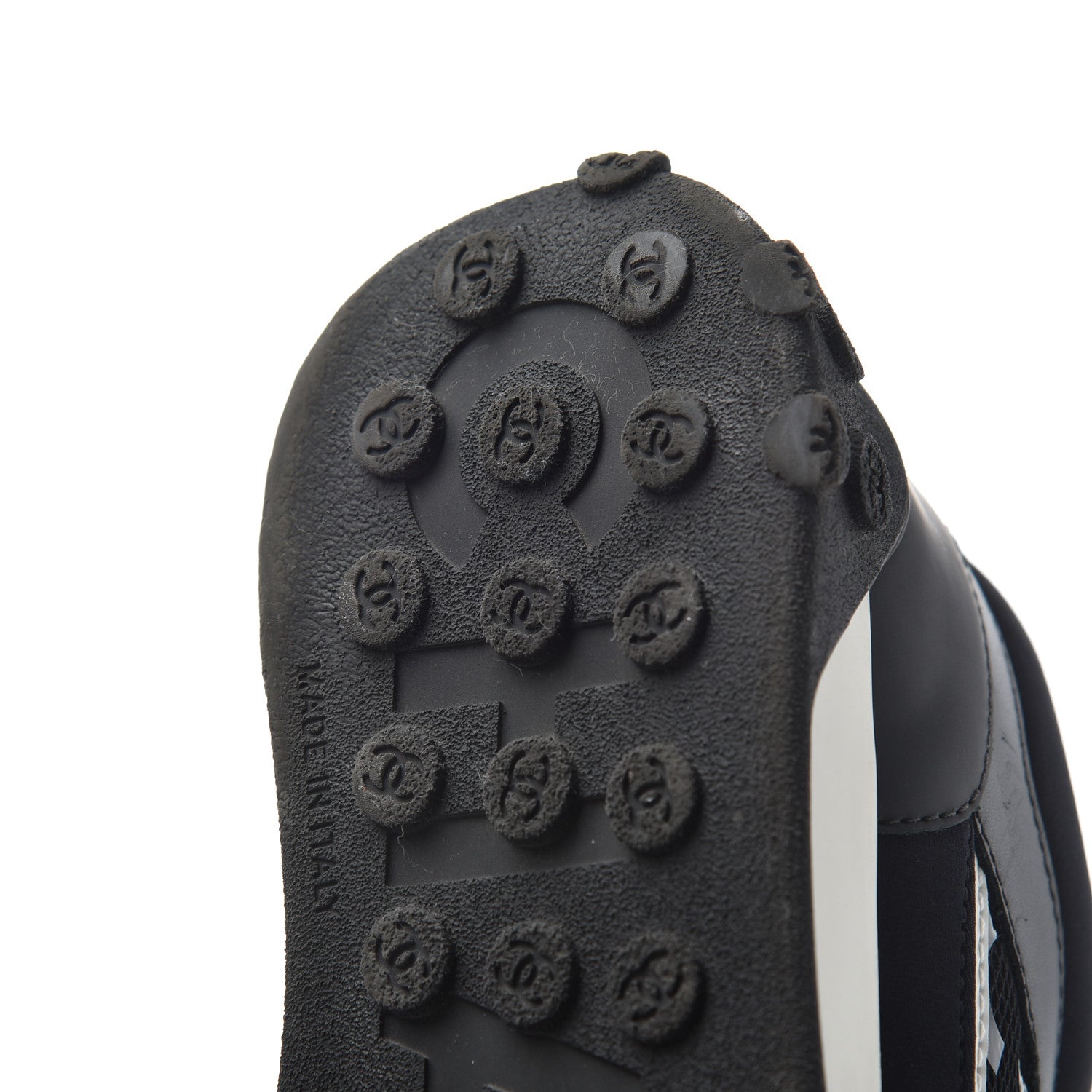 Chanel Calfskin Mesh Lycra Sneakers 39 Black 19 of 22