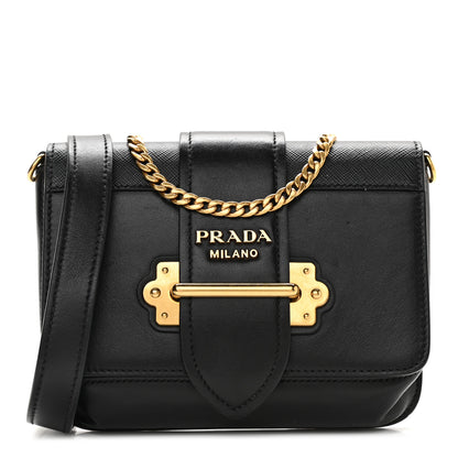 Prada Saffiano City Calf Cahier Belt Bag Black 1 of 12