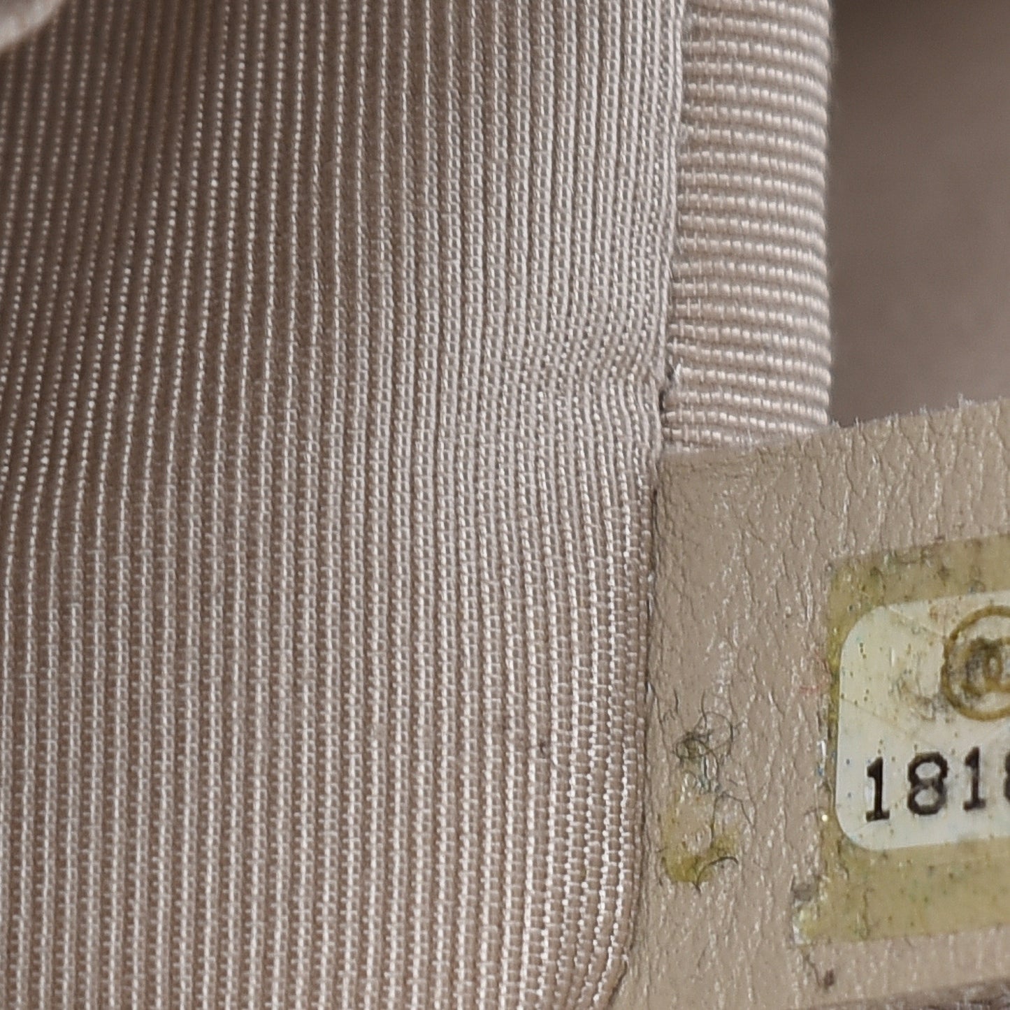 Iridescent Calfskin Quilted Large Boy Flap Beige