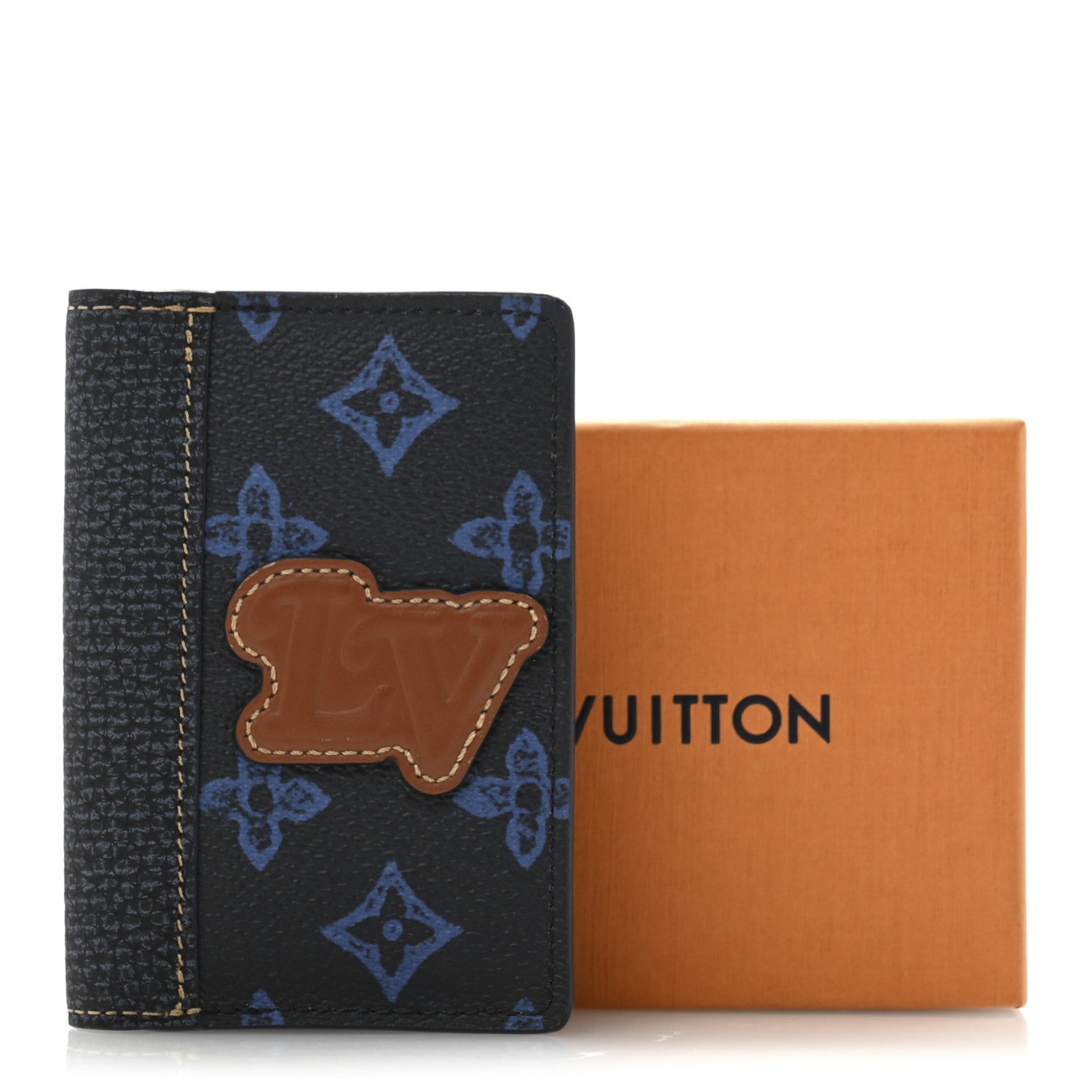 Louis Vuitton Monogram LV Record Pocket Organizer NM Blue 8 of 8