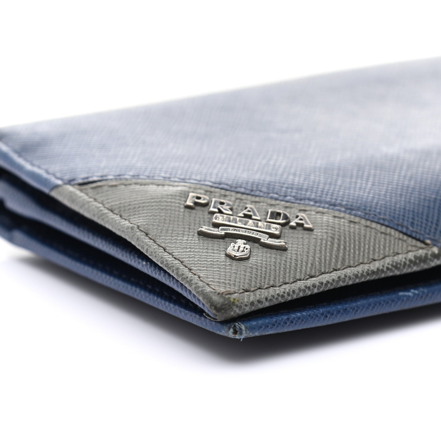 Prada Saffiano Long Wallet Bluette 11 of 13