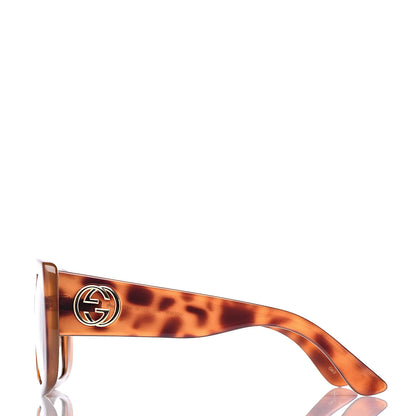 Gucci Acetate Square Frame Sunglasses GG0141S Tortoise 3 of 9