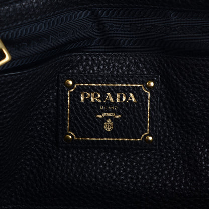 Prada Vitello Daino Tote Nero Black 7 of 7