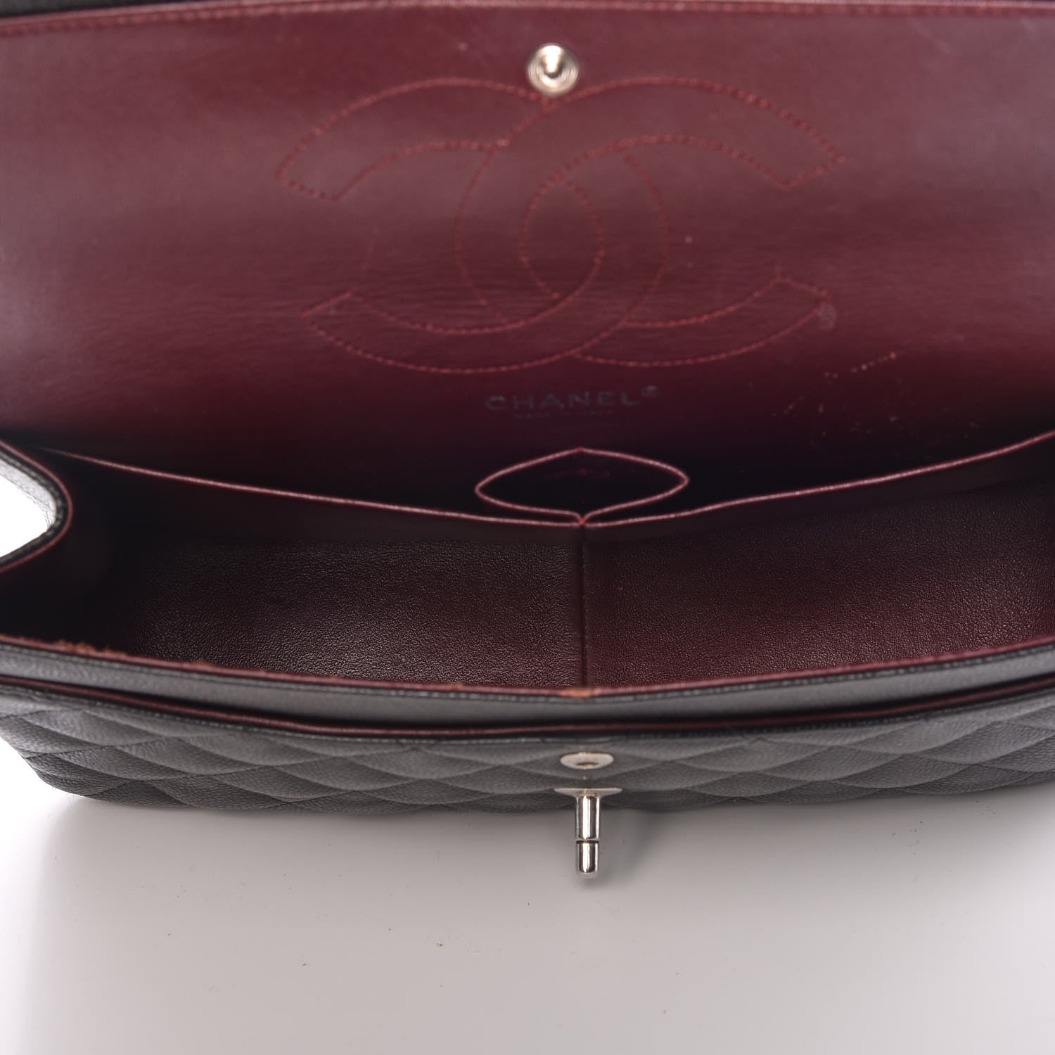 Chanel Caviar Quilted Jumbo Double Flap Black 6 of 16