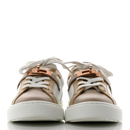 Hermes Calfskin Day Sneakers 37.5 Multicolor White 2 of 8