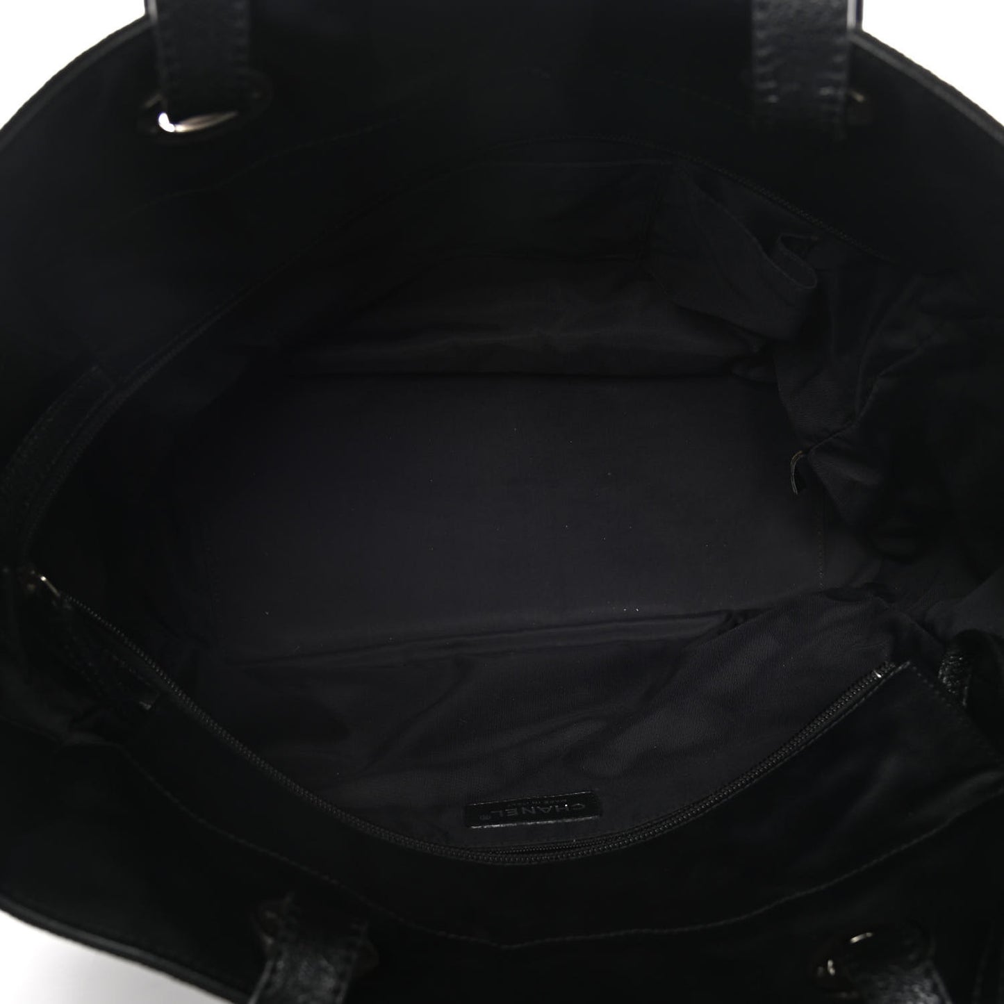 Coated Canvas Quilted Large Paris Biarritz Tote Black