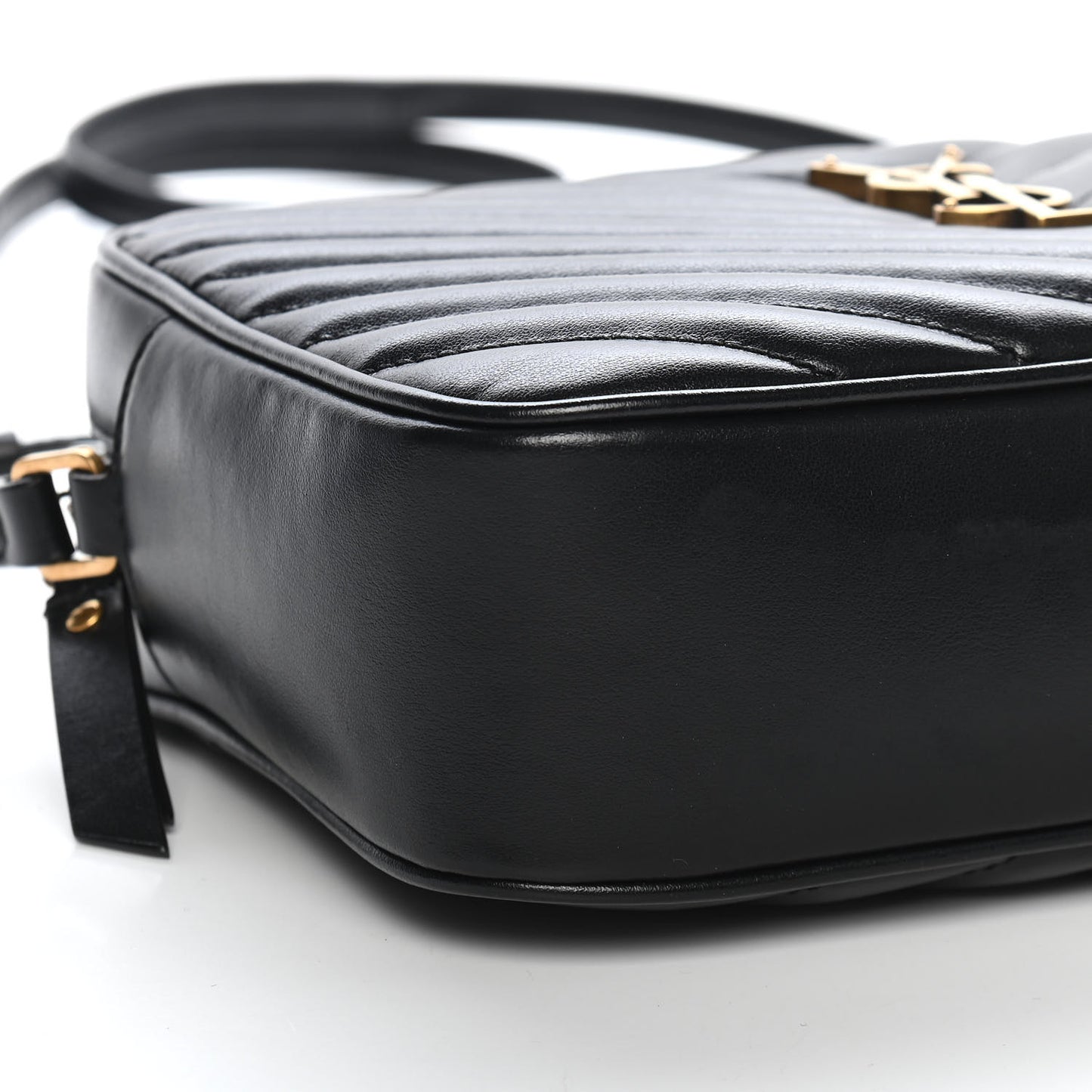 Calfskin Matelasse Monogram Lou Camera Bag Black